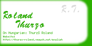 roland thurzo business card